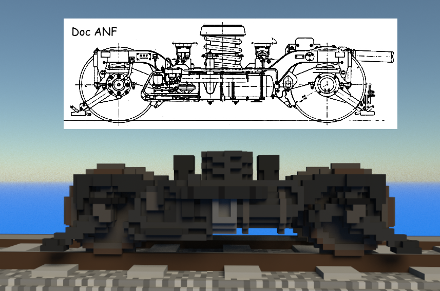 Bogie de X 2200 en cours de création
